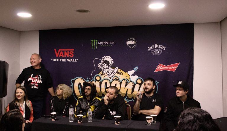 artistas em coletiva de imprensa do Oxigênio Festival 2019